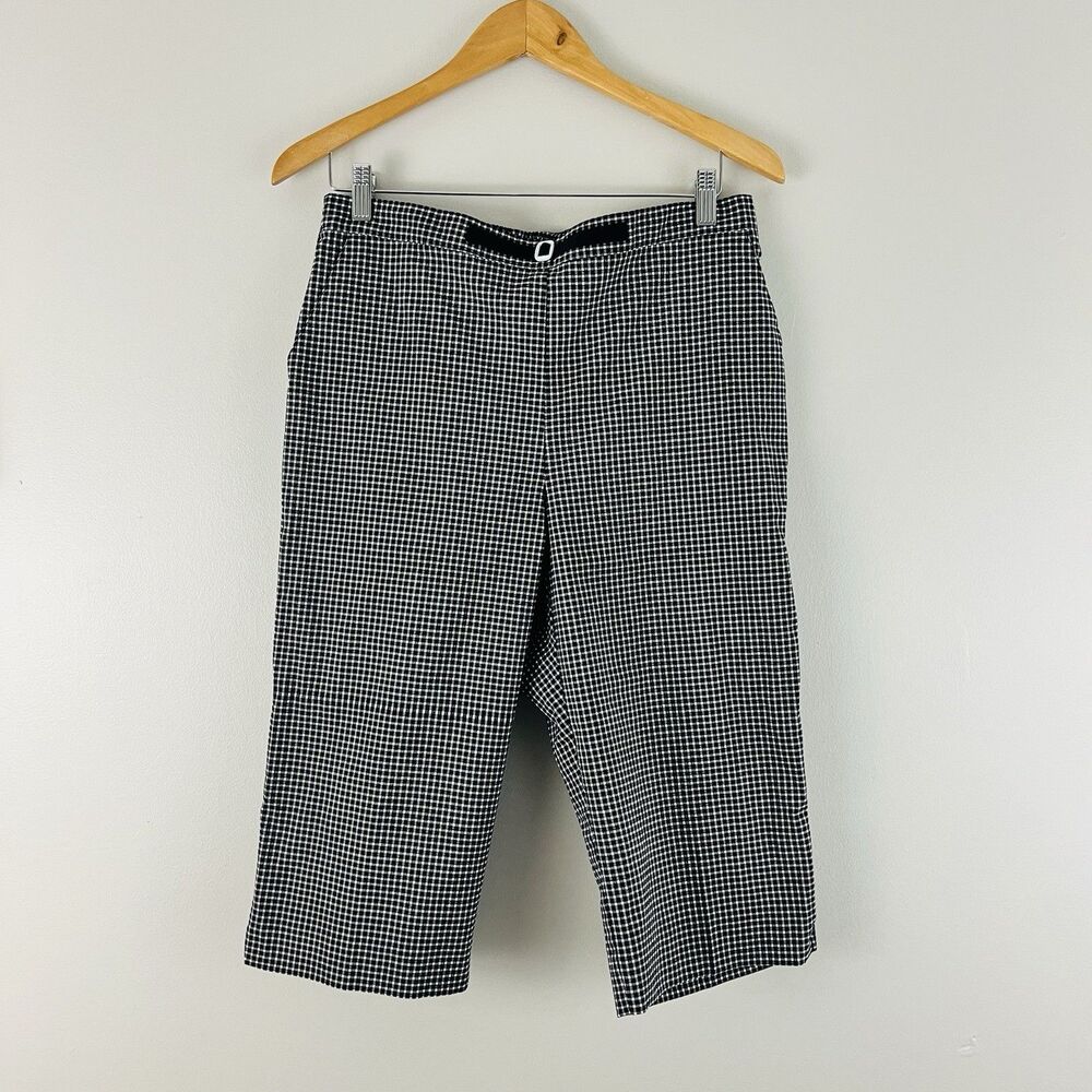 Vintage Alfred Dunner Gingham Pedal Pusher Capri Pants